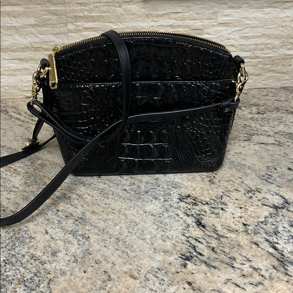Brahmin crossbody bag croc embossed leather - Picture 3 of 4